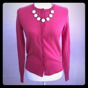 Lord and Taylor 100% Cashmere Pink Cardigan!